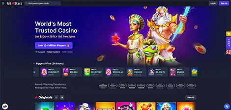 BitStarz Casino welcome offer screen